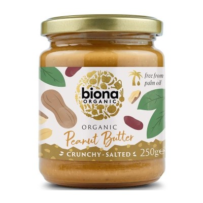 Crema Tartinabila de Arahide Crunchy fara Sare Bio Biona 250gr foto