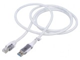 Cablu USB 3.0 RJ45 alb 1m, Goobay