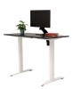 Birou reglabil electric IntelliFlex 2 motoare, controler digital cu memorie, sistem anticoliziune, cadru alb, blat negru 120x60 cm, nou