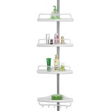Cumpara ieftin Raft etajera colt, pentru cabina dus sau cada, reglabil pe inaltime 230-292cm