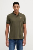 Aeronautica Militare polo de bumbac culoarea bleumarin, cu imprimeu, PO1308P82
