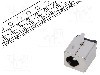 Conector alimentare DC, 20V DC, 3 pini, seria {{Seria producatorului}}, 6,6/2,5mm. GCT - DCJ250-15-A-K1-C