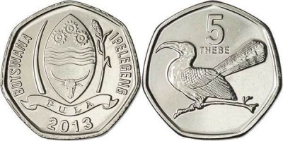 Botswana 2013 - 5 thebe UNC foto