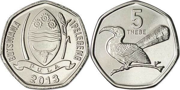 Botswana 2013 - 5 thebe UNC