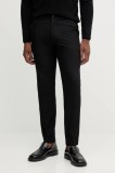 BOSS pantaloni culoarea negru, cu fason chinos, 50543945