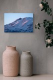 Tablou Canvas, "Răsărit pe crestele &icirc;nzăpezite ale muntelui", Zăpadă, Munte, Răsărit, Lumină, Reflecție, Răcoare, Serenitate, Contrast, Măreție, Tranq