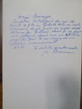 M. BENIUC, NOTA PERSONALA ADRESATA LUI A BARANGA