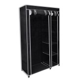 vidaXL Dulap de haine pliabil, negru, 110 x 45 x 175 cm
