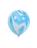 Set 10 Baloane Marmorate (AGATE) Albastre 30 cm