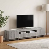 Cumpara ieftin Dulap TV LED cu 5 piese Sonoma gri Lemn prelucrat