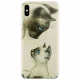 Husa silicon pentru Apple Iphone X, Little Cat