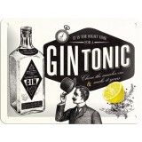 Placa metalica - Gin tonic - 15x20 cm, Nostalgic Art Merchandising