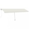 Copertina automata cu senzor vant &amp; LED, crem, 600x300 cm