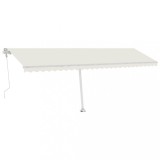 Cumpara ieftin Copertina automata cu senzor vant &amp; LED, crem, 600x300 cm