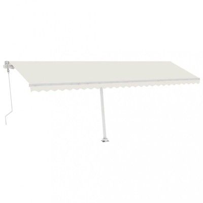 Copertina automata cu senzor vant &amp;amp; LED, crem, 600x300 cm foto