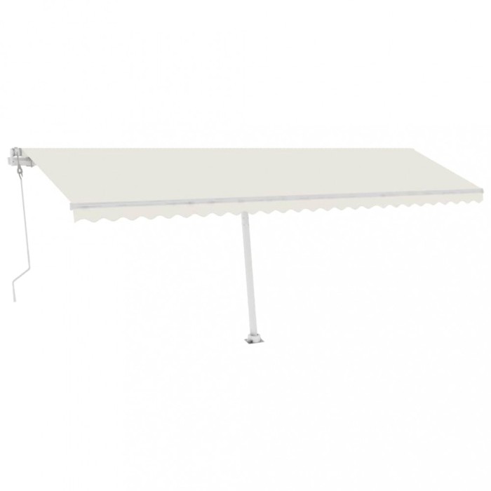 Copertina automata cu senzor vant &amp; LED, crem, 600x300 cm