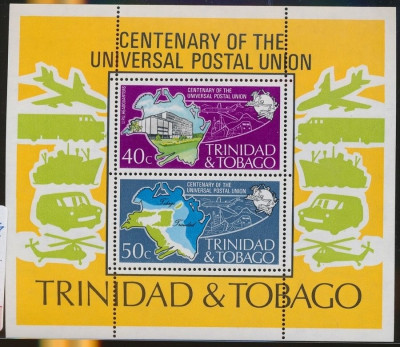 Trinidad Tobago 1974 UPU Centenary perf sheet MNH U.105 foto