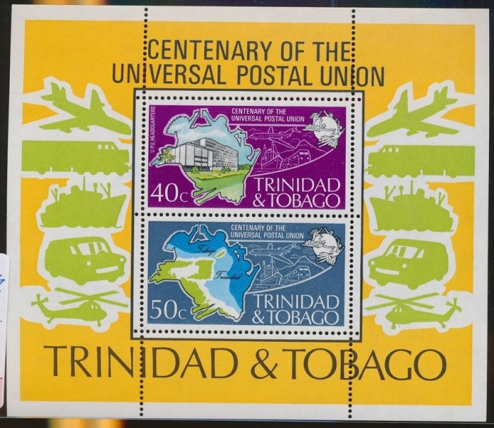 Trinidad Tobago 1974 UPU Centenary perf sheet MNH U.105