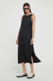 Marc O&#039;Polo rochie culoarea negru, midi, evazati