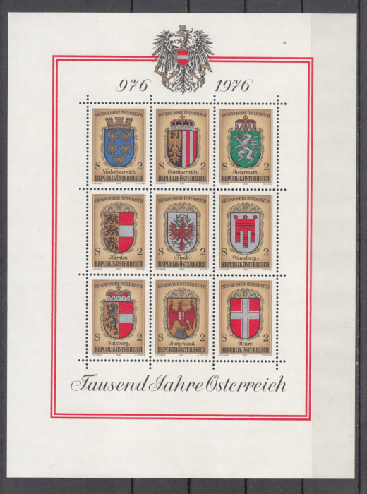 M2 QC 40 - Colita foarte veche - Austria - heraldica - bloc