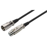 Cablu XLR m-t 6m negru semnal Monacor