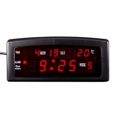 Ceas electronic, multifunctional, afisaj LCD rosu, 220V