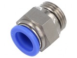 Racord push-in simplu alamă nichelată BLUELINE 0,95-15bar