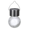 Felinar Suspendabil Solar, Model Sticlă, Diametru 4.5cm, &Icirc;nălțime 6cm, Argintiu, LED Luminos, Fără Cablu, Oem