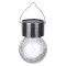 Felinar Suspendabil Solar, Model Sticlă, Diametru 4.5cm, &Icirc;nălțime 6cm, Argintiu, LED Luminos, Fără Cablu