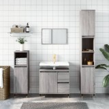 vidaXL Dulap de baie, gri sonoma, 65x33x60 cm, lemn prelucrat