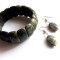 set cu serpentine green .set bratara si cercei cu serpentine green 47302