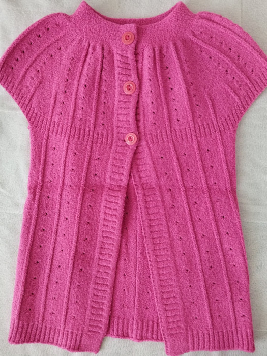 Vesta tricotata roz