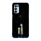 Husa compatibila cu Oppo A77 model New universe Rick and Morty, Silicon, TPU, Viceversa, Transparent, Carcasa