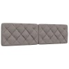 Pernă pentru tăblie de pat, gri taupe, 180 cm, material textil