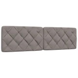 vidaXL Pernă pentru tăblie de pat, gri taupe, 180 cm, material textil