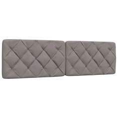 vidaXL Pernă pentru tăblie de pat, gri taupe, 180 cm, material textil 4019237