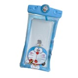 Husa subacvatica mascot waterproof flippy, snowproof, universala, cu snur, pentru telefon sau documente, cat, bleu