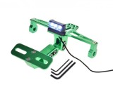 Suport numar cu lampa pentru moto &amp; atv, din aluminiu, culoare verde, universal Cod Produs: MX_NEW AW568991G