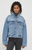 Cumpara ieftin Pepe Jeans geaca jeans Turner femei, de tranzitie, oversize