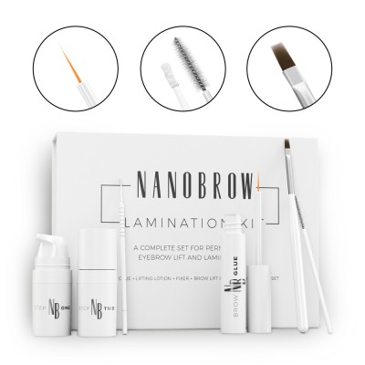 Set laminare pentru spr&amp;acirc;ncene Nanobrow Lamination Kit - pentru laminare acasă foto