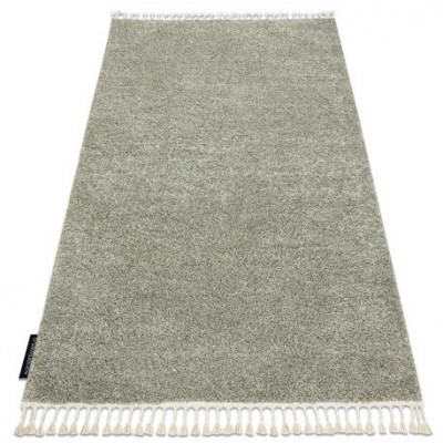 Covor Berber 9000 verde Franjuri shaggy, 200x290 cm foto