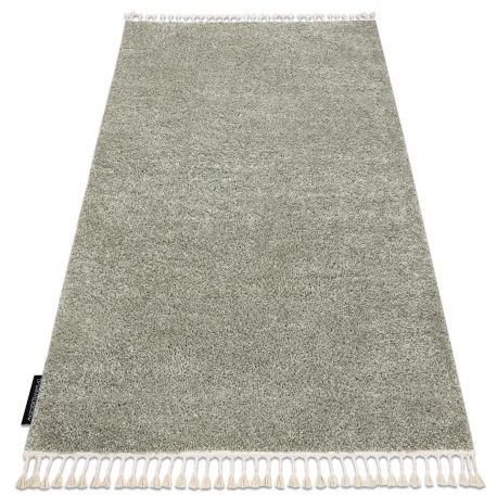 Covor Berber 9000 verde Franjuri shaggy, 200x290 cm