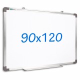 Tabla magnetica Premium alba 90x120 cm, rama de aluminiu, fixare perete, suport markere