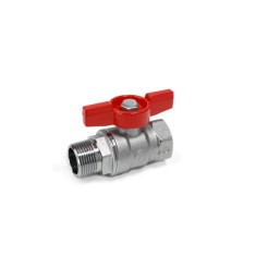 Robinet sfera Giacomini, alama cromata, filet interior - exterior, 1&amp;quot;, maner fluture foto