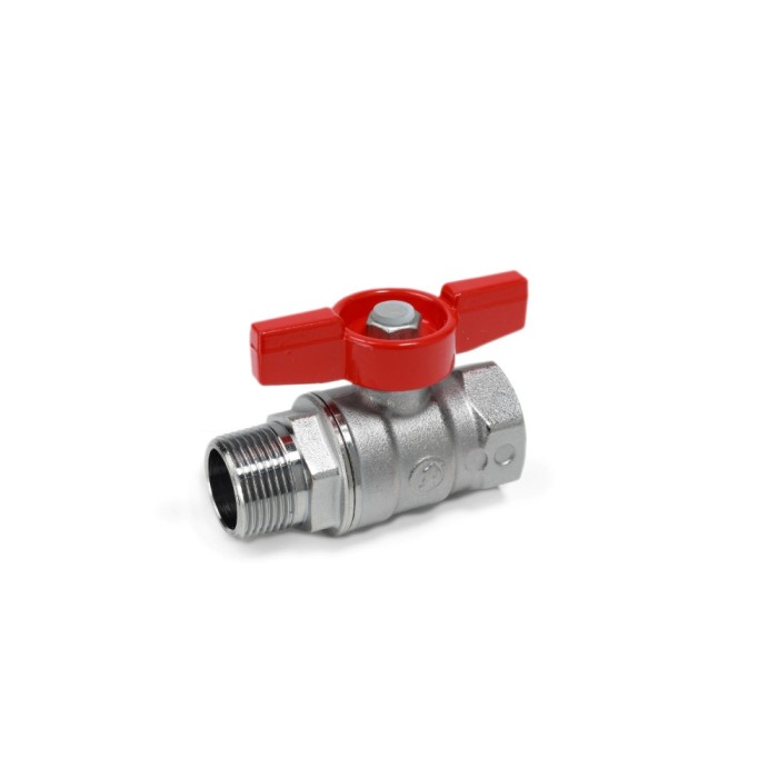 Robinet sfera Giacomini, alama cromata, filet interior - exterior, 1/2&quot;, maner fluture