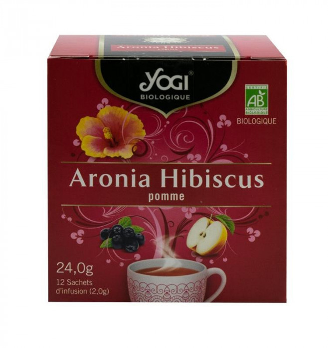Ceai de Aronia, Hibiscus si Mar Bio 24gr Yogi Tea