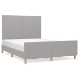 Cumpara ieftin Cadru de pat fara saltea, gri deschis, 140x200 cm, textil