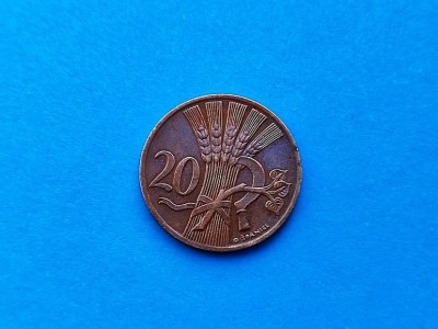 20 Haleru 1948 Cehoslovacia-Calitate-patina.. foto