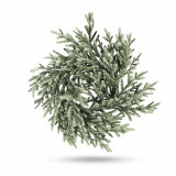 Decor de Crăciun &ndash; coroana &ndash; verde, &icirc;nzăpezită &ndash; 27 cm