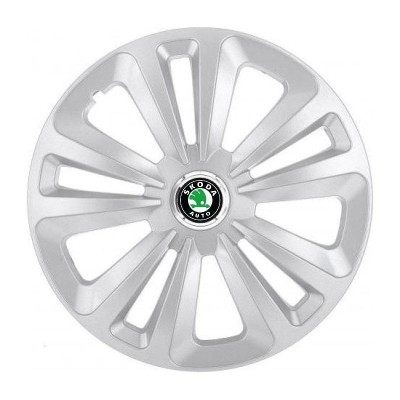 Set 4 Capace Roti Terra Gri R14, pentru Skoda foto